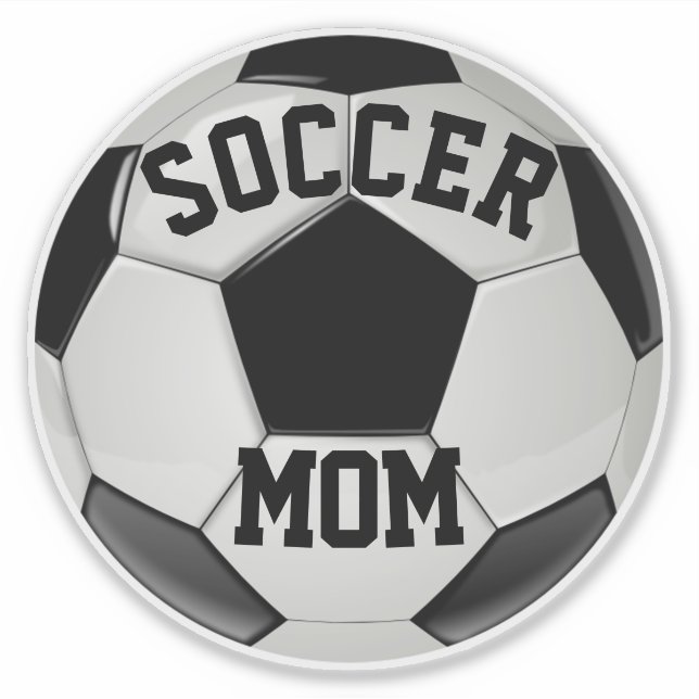Fußballball-Mama Realistischer Fußballball Aufkleber (Vorderseite)