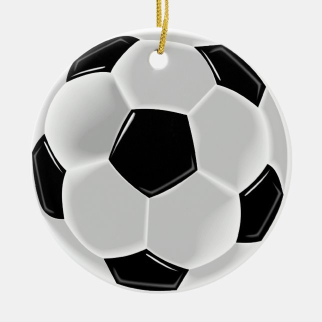 Fußballball-Ornament Keramikornament (Vorne)