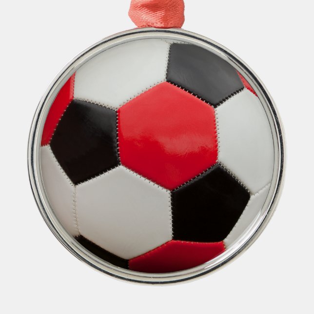 Fußballball-Ornament Silbernes Ornament (Vorne)