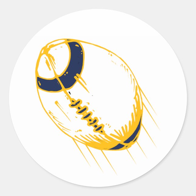 Fußballball Runder Aufkleber (Vorderseite)