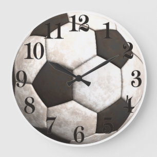 Fußballball-Team-Sportspiele Große Wanduhr