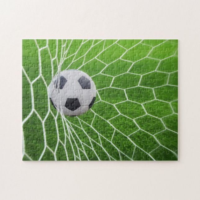 Fußballball und Foto-Puzzle Puzzle (Horizontal)