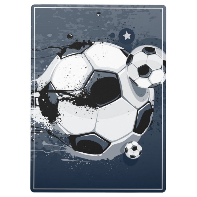 Fußballbälle Klemmbrett (Rückseite)