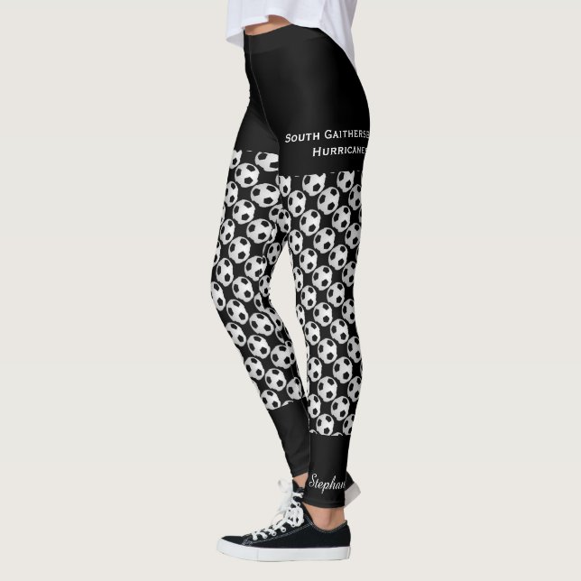 Fußballballs Teamname, Fake Black Shorts Leggings (Links)