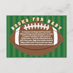 Fußballbücher für Babyanfragen Begleitkarte