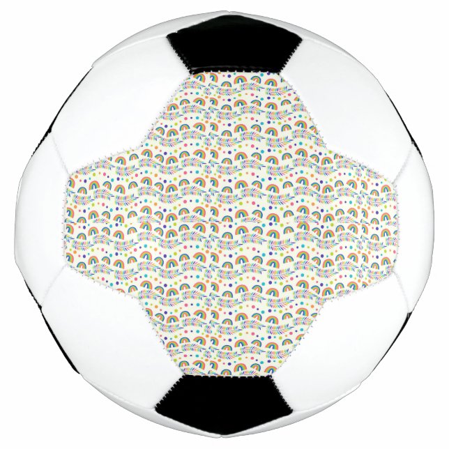 Fußballdesign mit kleinem Regenbogen  Fußball (Vorderseite)