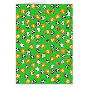 Fußballdesign mit Trikots in Orange Gold