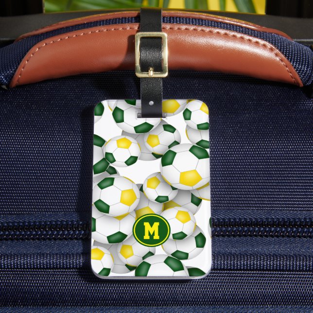 Fußbälle aus grünem Gold Gepäckanhänger (Vorderseite Insitu 2)
