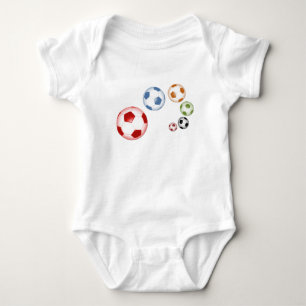 Fußbälle Baby Strampler