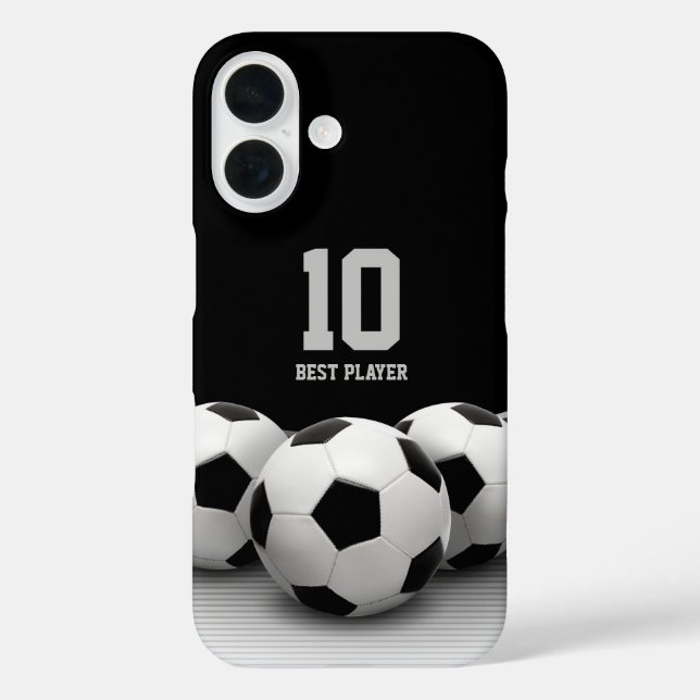 Fußbälle | Best Player Number Case-Mate iPhone Hülle (Rückseite)