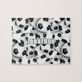 Fußbälle für Jungen und Mädchen personalisiert Puzzle