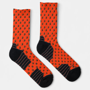 Fußbälle in Teamfarbe Orange Socken