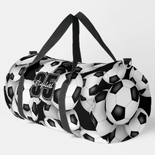 Fußbälle Muster Spieler Name Jersey Nummer Duffle Bag