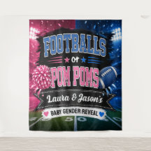 Fußbälle oder Pom-Poms Party-Banner, Geschlechtere