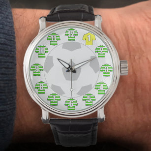 Fußballeuchte - mit grünen Shirts Armbanduhr