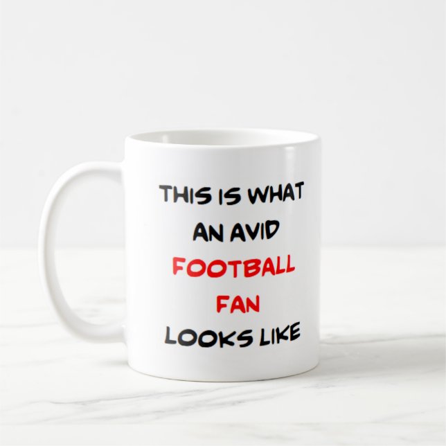 Fußballfan, begeistert kaffeetasse (Links)
