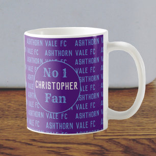 Fußballfan oder Fußballanhänger Claret & Blau Kaffeetasse