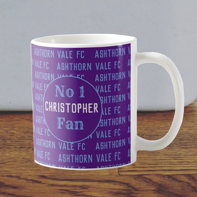 Fußballfan oder Fußballanhänger Claret & Blau Kaffeetasse (Von Creator hochgeladen)
