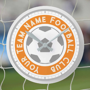 Fußballfan oder Fußballanhänger Runde Wanduhr
