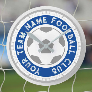 Fußballfan oder Fußballanhänger Runde Wanduhr