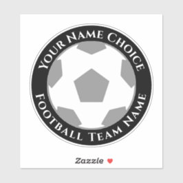 Fußballfan Personalisiert mit Teamname Laptop Aufkleber