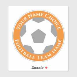 Fußballfan Personalisiert mit Teamname Laptop Aufkleber