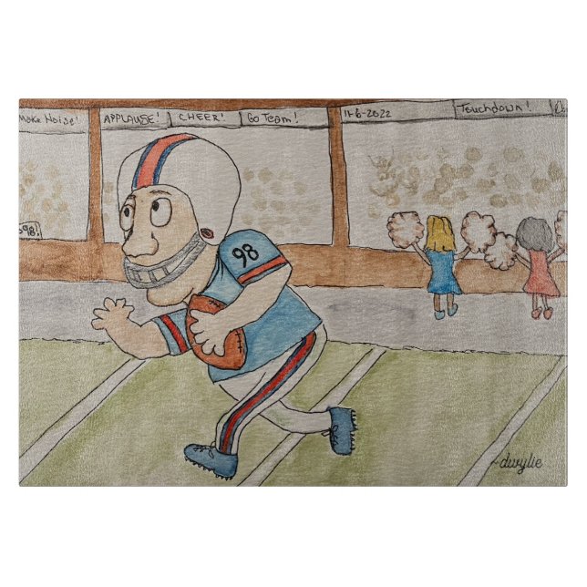 Fußballfan Schneidebrett (Vorderseite)
