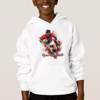 Fußballfans Grafik und Text Hoodie