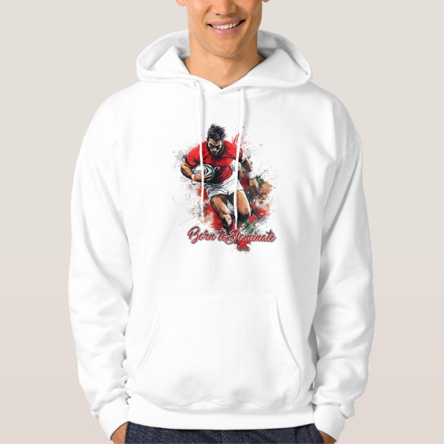 Fußballfans Grafik und Text Hoodie (Vorderseite)