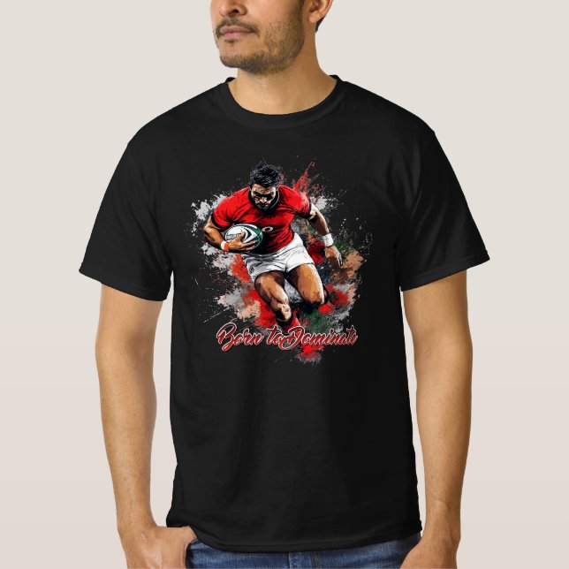 Fußballfans Grafik und Text T-Shirt (Vorderseite)