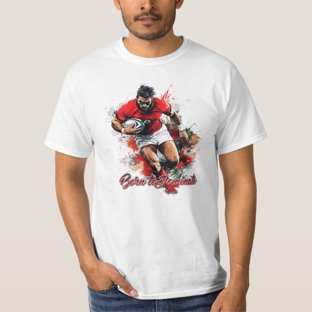 Fußballfans Grafik und Text T-Shirt (Vorderseite)