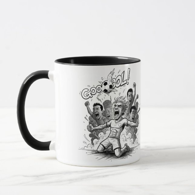 Fußballfans-Torfeier-Tasse Tasse (Links)