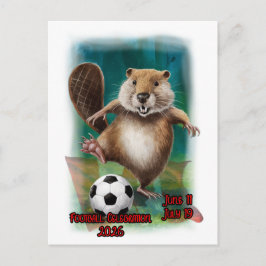 Fußballfeier 2026 in Kanada auf einer Feiertagspostkarte