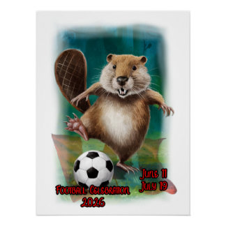Fußballfeier 2026 in Kanada auf einer Poster