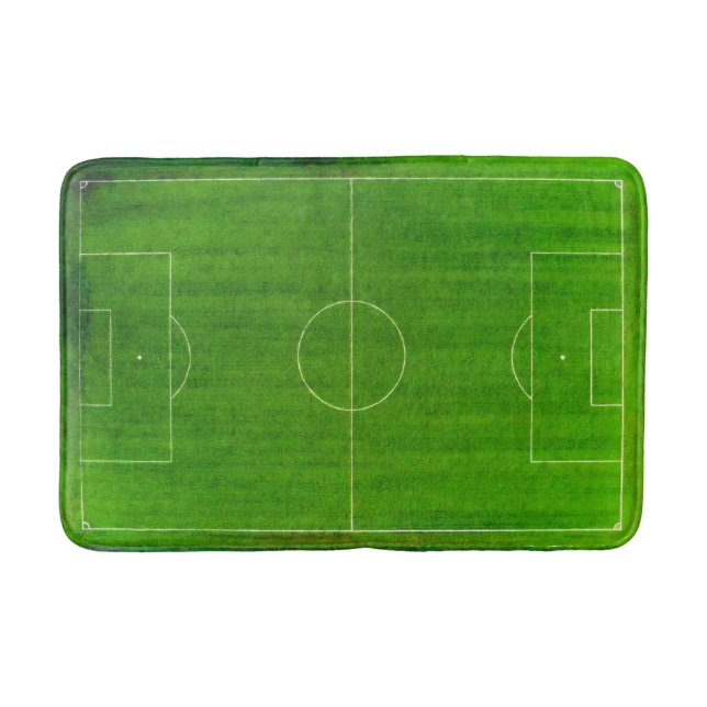 Fußballfeld / Fußballplatz (Stil Nr. 1) Badematte (Vorderseite)