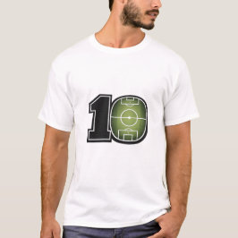 Fußballfeld-Minimalist-T-Shirt Nummer 10 T-Shirt
