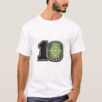 Fußballfeld-Minimalist-T-Shirt Nummer 10 T-Shirt