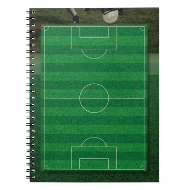 Fußballfeld-Notebook Notizblock (Vorderseite)