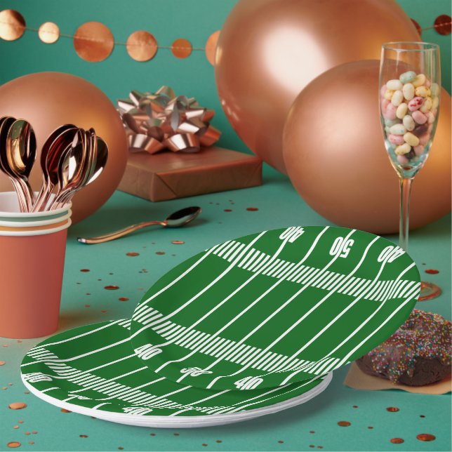 Fußballfeld Pappteller (Multi)