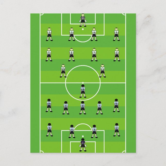 Fußballfeld Postkarte (Vorderseite)