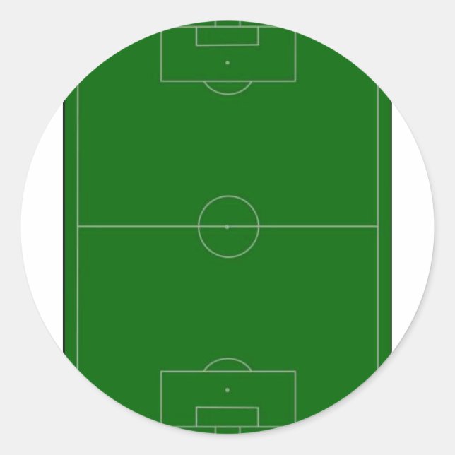 Fußballfeld Runder Aufkleber (Vorderseite)