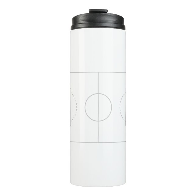 Fußballfeld Thermosbecher (Vorderseite)