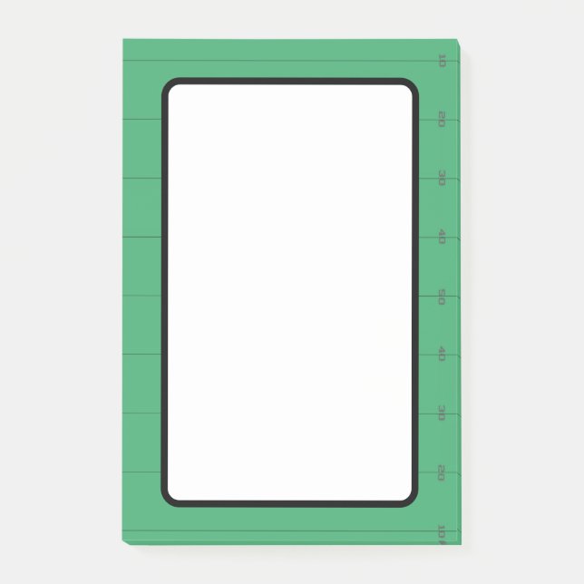 Fußballfeldrahmen  post-it klebezettel (Vorderseite)