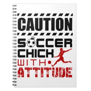 Fußballfick mit Attitude Funny Player Teen Girls Notizblock