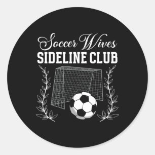 Fußballfrauen Seitenlinie Club Fußballfrau eines F Runder Aufkleber