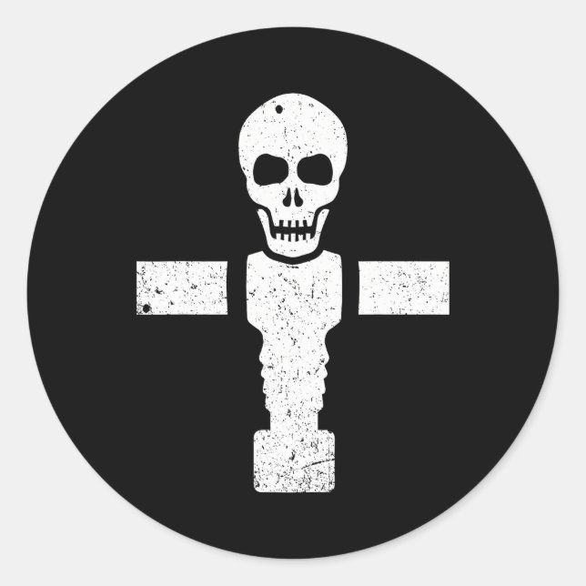 Fußballfußball Cooler Fußballspieler Runder Aufkleber (Vorderseite)