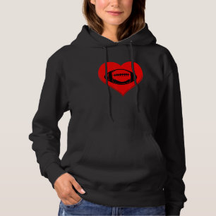 Fußballfußballherz Valentinstag Jungs Mädchen Hoodie