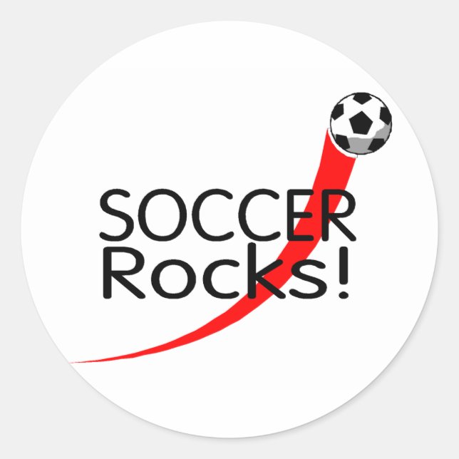 Fußballgesteine Runder Aufkleber (Vorderseite)