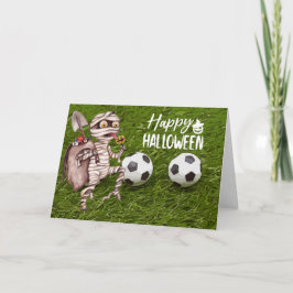 Fußballglückliches Halloween mit Kugeln Karte