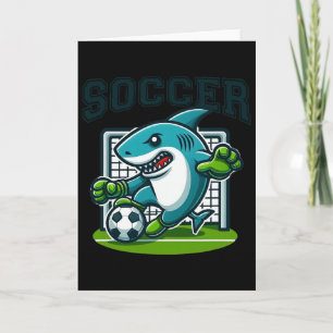 Fußballhai spielt Fußball  Karte